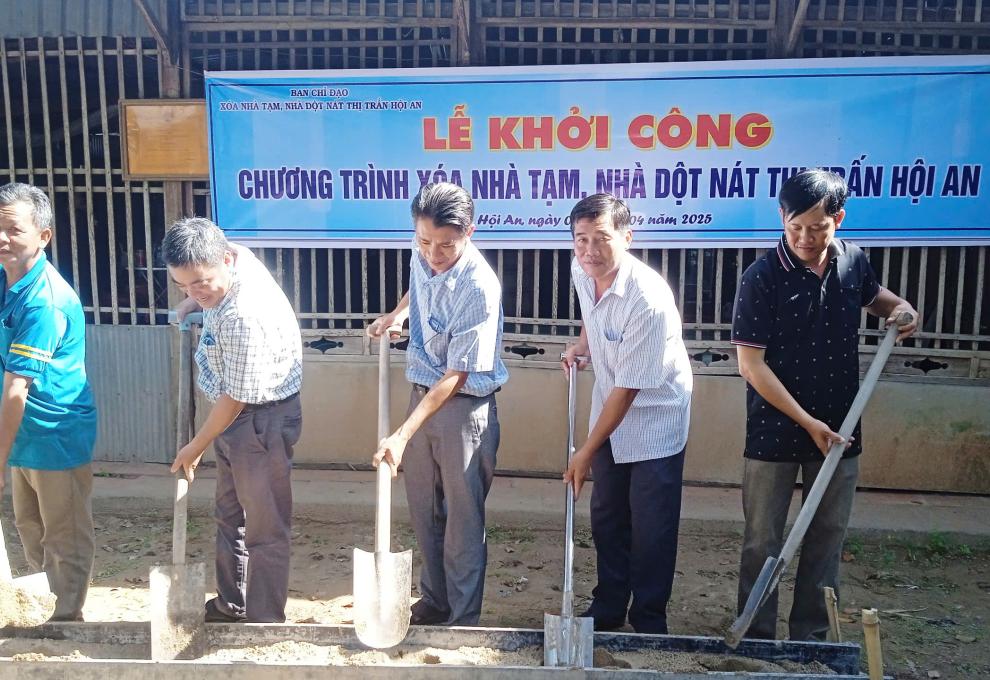 HỘI AN TIÊP TỤC KHỞI CÔNG XÂY DỰNG XÓA NHÀ TẠM, NHÀ DỘT NÁT